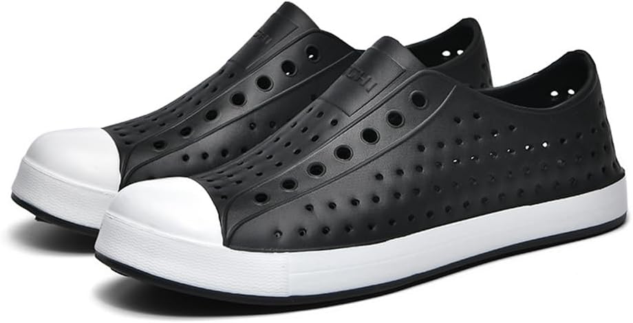 Unisex-Adult Slippers Imitation Canvas Choes Walking Mules with Indoor Outdoor Anti-Skid Sole for Men and Women