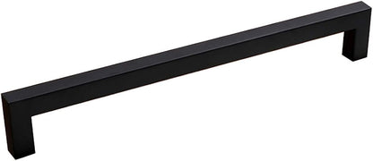 Modern Square Cabinet Handles, 10.5" Matte Black Cabinet Pulls Drawer Pulls Furniture Hardware for Kitchen Cabinets Cupboard Drawer Handles