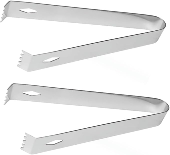 1 Pack Silver Small Stainless Steel 6 Inch Restaurant Grade Serving Tongs Cooking Tongs for Cooking Food Salad Bartending for Kitchen and