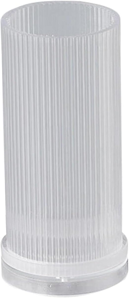 Acrylic Candle Mould Pillar Candle Molds Cylinder Candle Mold Cylindrical Candle Mould DIY Candle Making Moulds Stripe Mold for Making 3D Candles, Soaps, Wax Crafts (6x15cm)