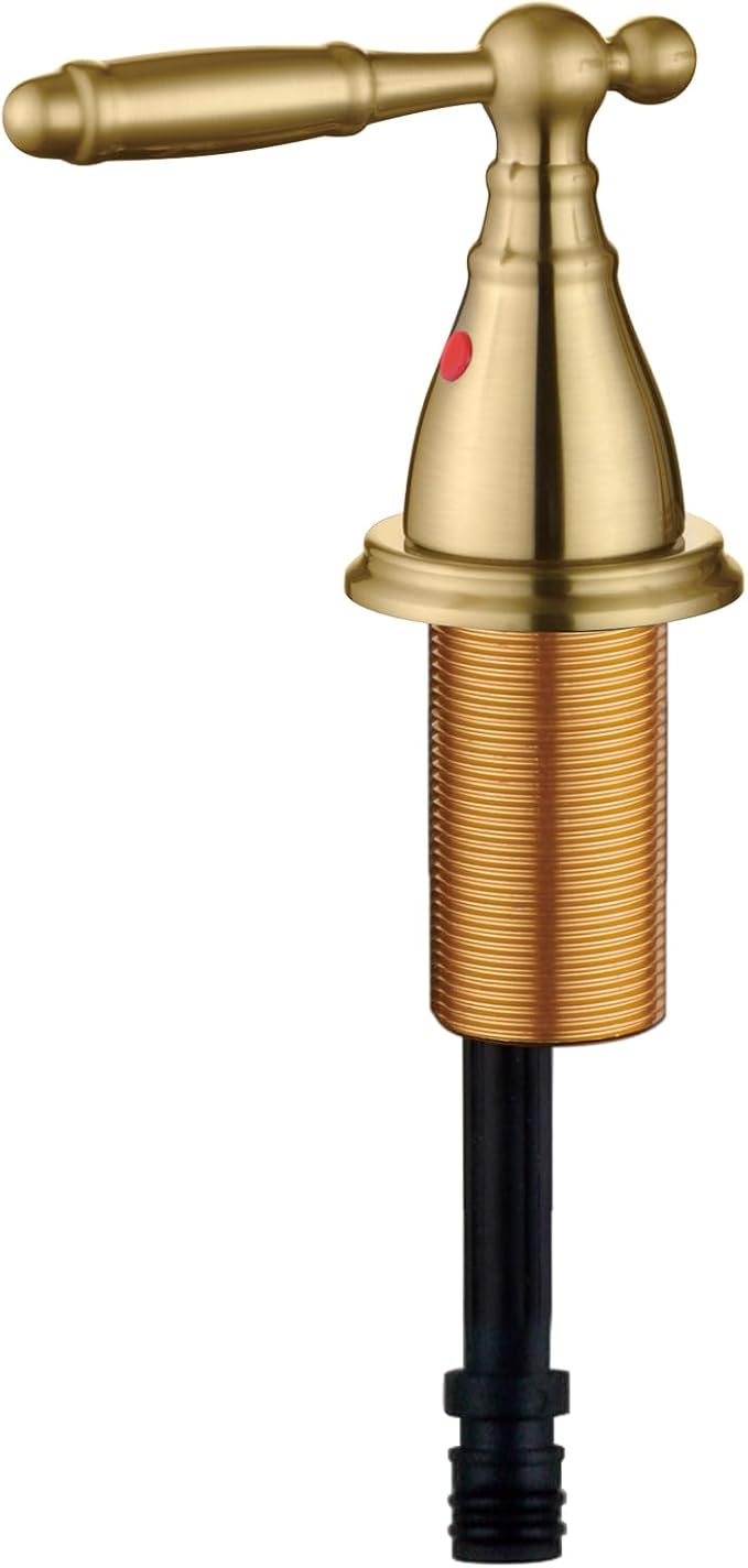 RKF Faucet- Replacement Lever Handles with Valve Faucet Accessory Faucet Parts Faucet Kit Brushed Gold W013