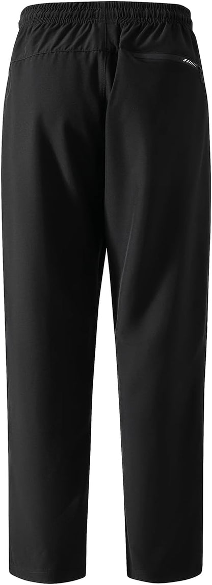 FoxQ Men's Sweatpants Quick Dry Jogger Hiking Pants with Secure Zipper Pockets Athletic Pants for Gym,Running,Workout