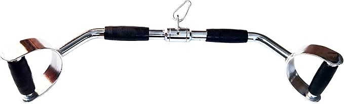 LAT Pull Down Bar Press Down Bar Cable Machine Accessory Multi Gym Solid Steel Tricep V-Bar Accessory