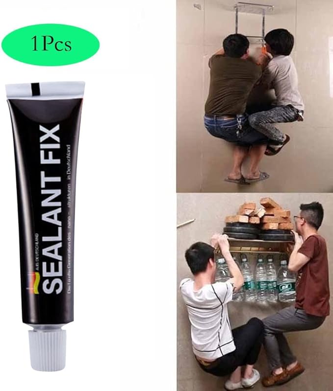 Fix Glue Sealant Quick Glue Glass Drying Polymer Adhesive Metal All Purpose Glue Kit Quick Drying Glue with Snip Tip Applicator Caps, Invisible Nail-Free Sealant Strong Repair Sealing Glue for Stick