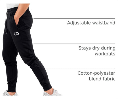 Contour MenТs Sweatpants with Pockets Zipper, Cruise Sweatpants for Men, Joggers for Men Slim Fit, Mens Joggers for Workout