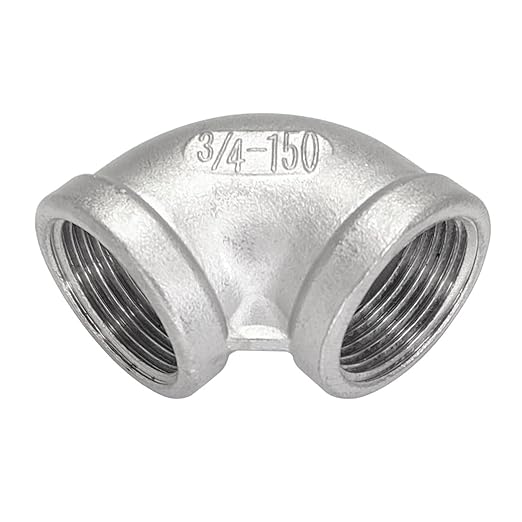 34" Female Threaded Elbow 90 Degree Elbows Angled Stainless Steel 304 Pipe Fitting NPT