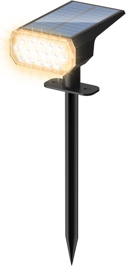 Solar Lights Outdoor Waterproof Light Replacement - 3 Lighting Modes Solar Powered for Yard - Dust to Dawn Uplighting Landscape Pathway Drive Patios 1PC 2700K (Does not include spike)