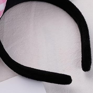 3D Mouse Sequin Ears Headband, Glitter Sequin Bow Hairbands Costume Headwear Hairs Accessories for Women Girls Kids(BlackBlue)
