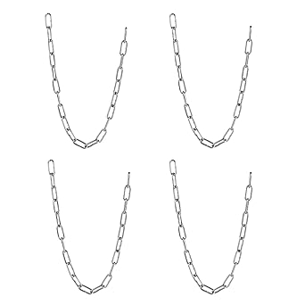 Stainless Steel Chain, 18 in  1.64 Ft Small Strong Chain Link Chain, Light Duty Chainlink Utility Metal Decorative Chain Camping Pet Dog Chain Hanging Chain for Bird Feeder Planters Signs
