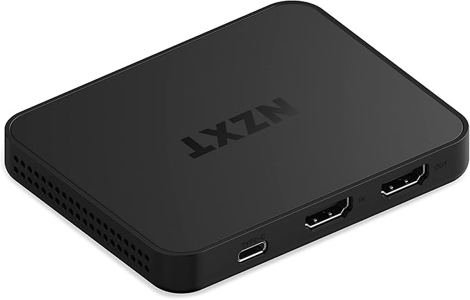 NZXT Signal 4K30 Full HD USB Capture Card - ST-SESC1-WW - 4K60 HDR and 240Hz at Full HD (1080p) - Live Streaming and Gaming - Zero-Lag Passthrough - Open Compatibility