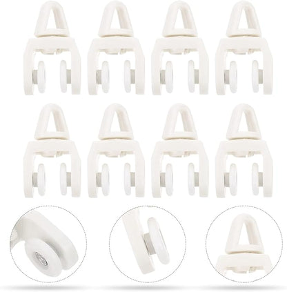 balacoo 50pcs Curtain Track Pulley Flexible Curtain Track Curtains Curtain Track Gliders Track Rollers Curtain Wheel rv Hitch Drapery Curtain Runner Plastic Roller Blind Wheeled