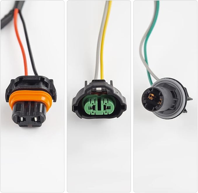 Compatible with Headlight Wiring Harness GMC Sierra 1500 2007 2008 2009 2010 2011 2012 2013 and GMC Sierra 2500 HD 3500 HD 2007 to 2014, Headlamp Wiring Harness, Front Lamp Socket Wire 15841610