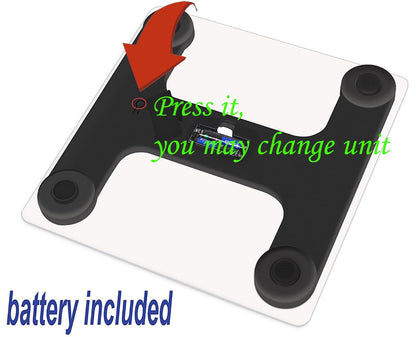 Scale for Body Weight, Digital Bathroom Scale, Weight Scales for People,Body Scale,White,Max:400LB/180KG,2 Weighing Units: LB/KG