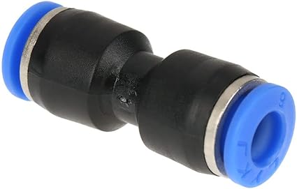 Davitu Electrical Equipments Supplies - 20pcs 6mm Tube OD 14'' Pneumatic Straight Push Connectors Air Line Fittings Pneumatic Tube Fittings