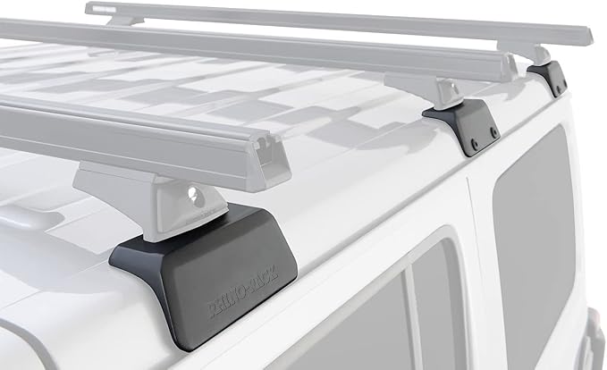 Rhino-Rack Jeep Wrangler JL Unlimited 4 Door Hard Internal Structural Roof RackBare Backbone 3 Base Mounting System in Black