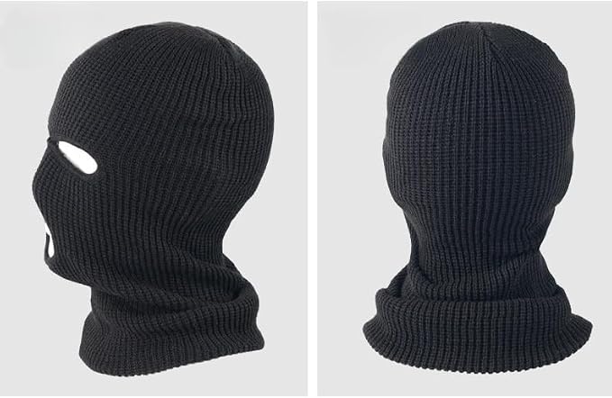 Winter Childrens Warm Face Mask Headgear Skiing Cold-Proof Mask Childrens Three-Hole Two-Hole Knitted Hat