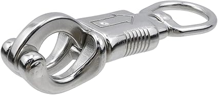 2PCS Silver Round Eye Quick Snap Stainless Steel Spring Round Eye Panic Snap Quick Release Panic Snap
