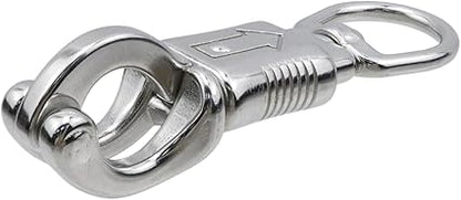 2PCS Silver Round Eye Quick Snap Stainless Steel Spring Round Eye Panic Snap Quick Release Panic Snap