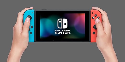 Nintendo SwitchTM with Neon Blue and Neon Red JoyConTM (Renewed)