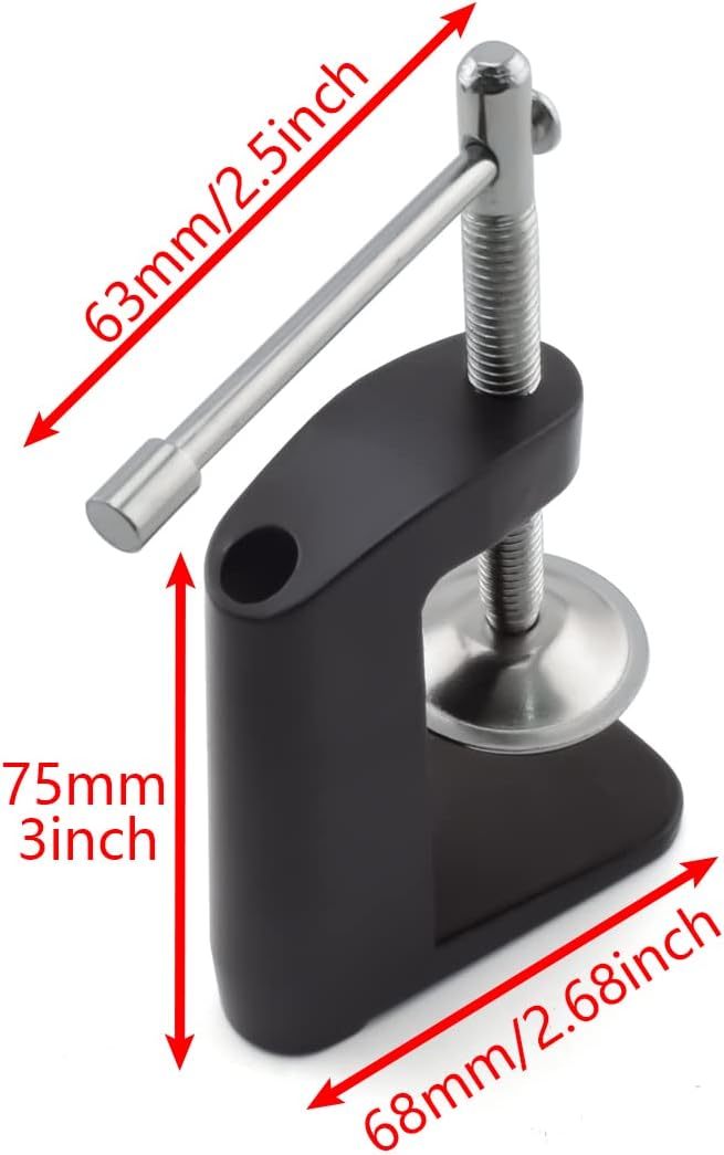 Heavy-duty Metal Table Mount Clamp C Shape Clip Bracket for Microphone Suspension Boom Scissor Arm Stand Holder with Adjustable Positioning Screw, Fits up to 2.16"5.5cm Desktop Thickness