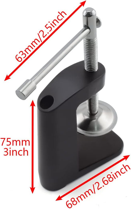 Heavy-duty Metal Table Mount Clamp C Shape Clip Bracket for Microphone Suspension Boom Scissor Arm Stand Holder with Adjustable Positioning Screw, Fits up to 2.16"5.5cm Desktop Thickness