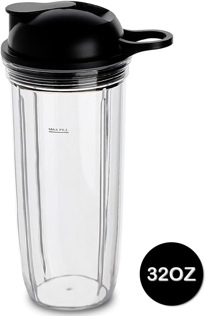 Replacement Parts cup with To-Go Lid OoaCompatible with NutriBullet Blender Combo NutriBullet Pro 1000 and NutriBullet Select 2.0 (32oz)
