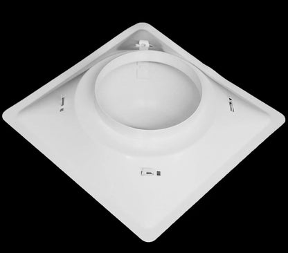 HVAC Premium T-Bar Drop Ceiling Grille - Flat Plate Plaque Diffuser - 24'' x 24'' - 14'' Collar