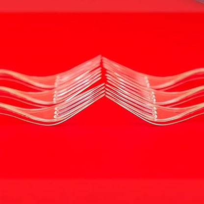 Premium Disposable Clear Plastic Forks (50 Count)  Transparent, Durable, and Convenient for Parties, Events, and Everyday Use