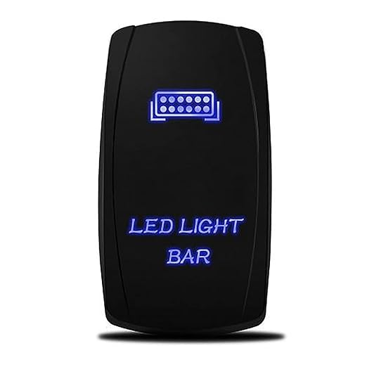 LED Light Bar Wiring Harness Kit 16AWG Heavy Duty 12V 5Pin Rocker Laser On Off Waterproof Switch Power Relay Blade Fuse-1 Lead,3 Years Warranty
