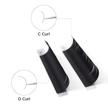 Classic Eyelash Extension Professional Supplies, CJLDD Curl, 8-20mm Length, 0.150.20 Thickness, Fake Eye Lashes, Soft and Lightweight Lashes Mixed to Mixed Length Pack