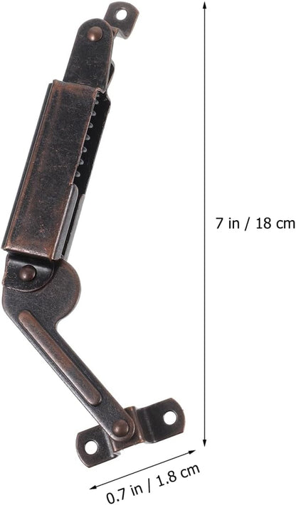 2pcs Lid Support Hinge Lid Stay Hinge for Boxes Toy Boxes Cedar Chests Cabinet Hardware Heavy-Duty Iron Construction Smooth Operation Easy Installation