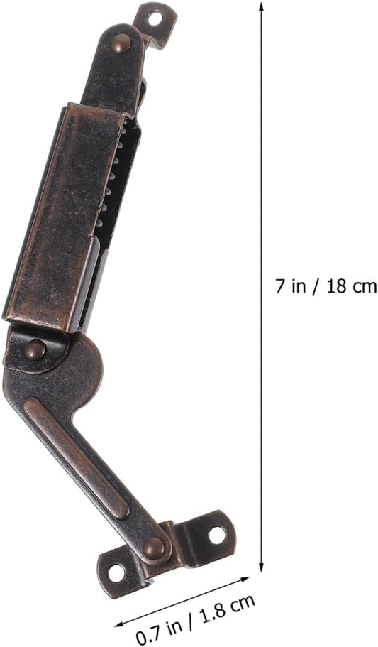 2pcs Lid Support Hinge Lid Stay Hinge for Boxes Toy Boxes Cedar Chests Cabinet Hardware Heavy-Duty Iron Construction Smooth Operation Easy Installation