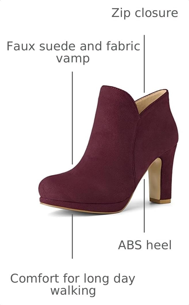 New But Not In Original Box. Allegra K Women's Round Toe Chunky Heeled Ankle Heel Boots