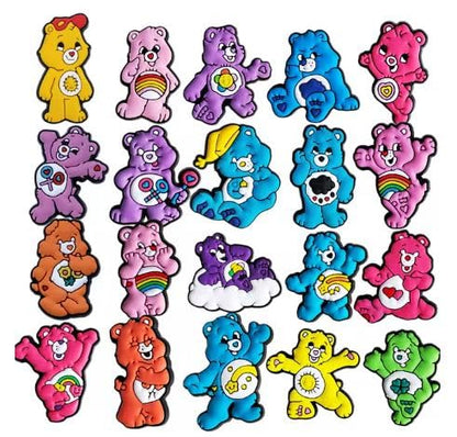 Rainbow Bears Shoe Charms