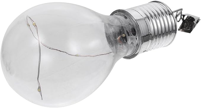 DOITOOL Solar Hanging Light Bulb Rotatable Outdoor Led Lamp with Transparent Shell Warm White Light for Garden Patio and Camping Low Power Consumption Hours Usage