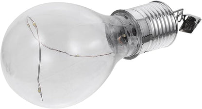 DOITOOL Solar Hanging Light Bulb Rotatable Outdoor Led Lamp with Transparent Shell Warm White Light for Garden Patio and Camping Low Power Consumption Hours Usage
