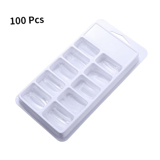 MERRYHAPY Nail Art Accessories 100pcs Fake Nails Tips Full Cover Gel Form Tips for Nail Salons