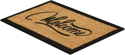 Rubber-Cal "Modern Ribbon Script AiCoir Welcome Mat 15mm X 18" X 30"