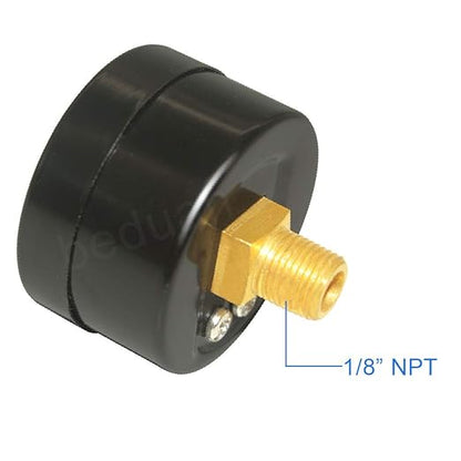 Beduan Air Pressure Gauge for Air Compressor 1-12" Dial Center Back Mount, 18" NPT,0-160 Psi