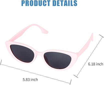 WeKen Women Pink Sunglasses+Shell Necklace+Pink Shell Shape Earrings+Pink Bracelet Set Costume Dress Up Accessories for Women 4 Piece (Wig not Included)