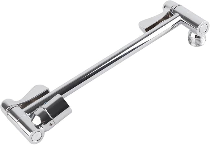Shower Arm Extension, Adjustable Shower Extension Arm 10 Inch Brass Shower Arm Extender Hardware Brushed Wall, Shower Arms and Slide Bars
