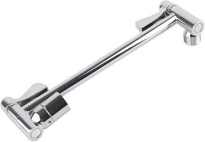Shower Arm Extension, Adjustable Shower Extension Arm 10 Inch Brass Shower Arm Extender Hardware Brushed Wall, Shower Arms and Slide Bars