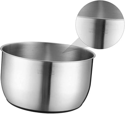 XENITE 1pc Steel Duty Whisking Storage Heavy Scale Supplies Serving Cream Mixing Blender Prep Stainless Deep Pot Grade Tool for Nesting Cooking Deeper Egg Baking Measurement Plates