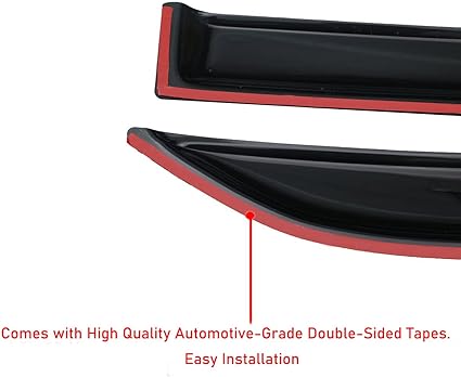 Lightronic WV92068 Outside-Mount Side Window Visor Deflector Rain Guard, Dark Smoke, 2-Pieces Set, Fit 1980-1996 Ford Bronco, 1980-1996 F-150/F-250/F-350, 1997 F-250 HD, Regular Cab/SuperCab/SuperCrew