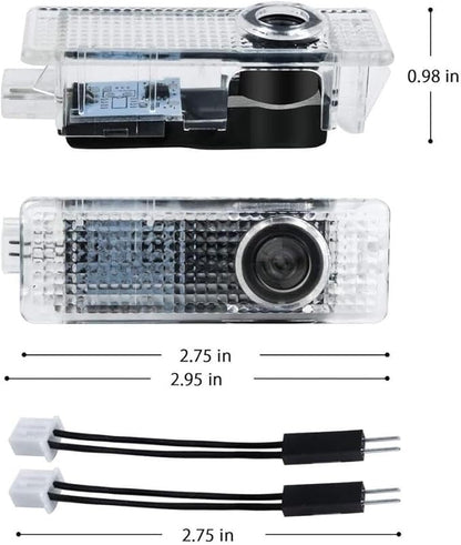 LED Car Door Light Accessories Logo Projector (Black  White) HD Welcome Lights Compatible with BMW 134567MXZGT Series