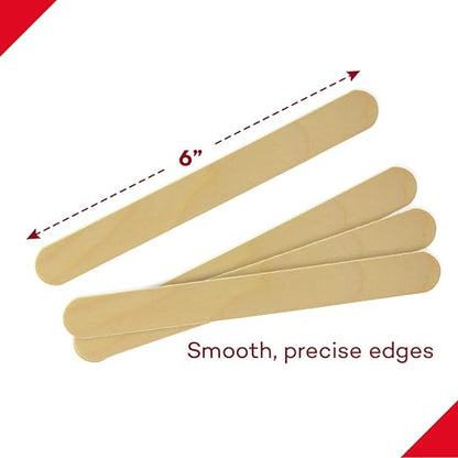 Dealmed 6 Senior Tongue Depressors  500 Non-Sterile Wood Tongue Depressor Sticks for Crafts, Medical Practice, Emergency First Aid Kits, 500Box (Pack of 1)
