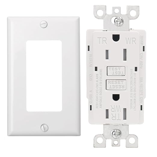 Baomain GFCI 15Amp Output Receptacle. 120VAC 60Hz weatherproof, ground fault circuit interrupter, GFI UL and CUL white listed