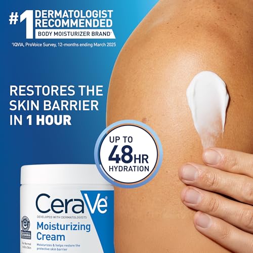 CeraVe Moisturizing Cream 19oz, Body and Face Moisturizer for Dry Skin, Body Cream with Hyaluronic Acid and Ceramides, Daily Moisturizer, Oil-Free, Fragrance Free, Non-Comedogenic, 19 Ounce ( $1.12 / oz )