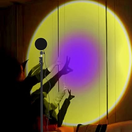 Projection Atmosphere Lamp LED Night Light,USB Projector 360 degree Rotation Photography Lamps for Home Room Studio D