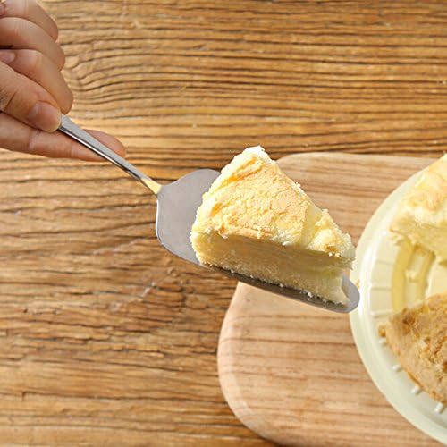 Stainless Steel Serrated Edge Cake Server Blade Cutter Shovel Kitchen Baking Pastry Spatulas Pie Pizza Server Cake Cutter (silver)